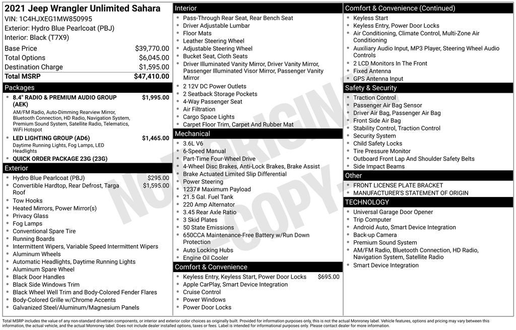 2021 Jeep Wrangler Unlimited Sahara