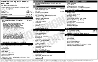 2025 RAM 1500 Big Horn/Lone Star