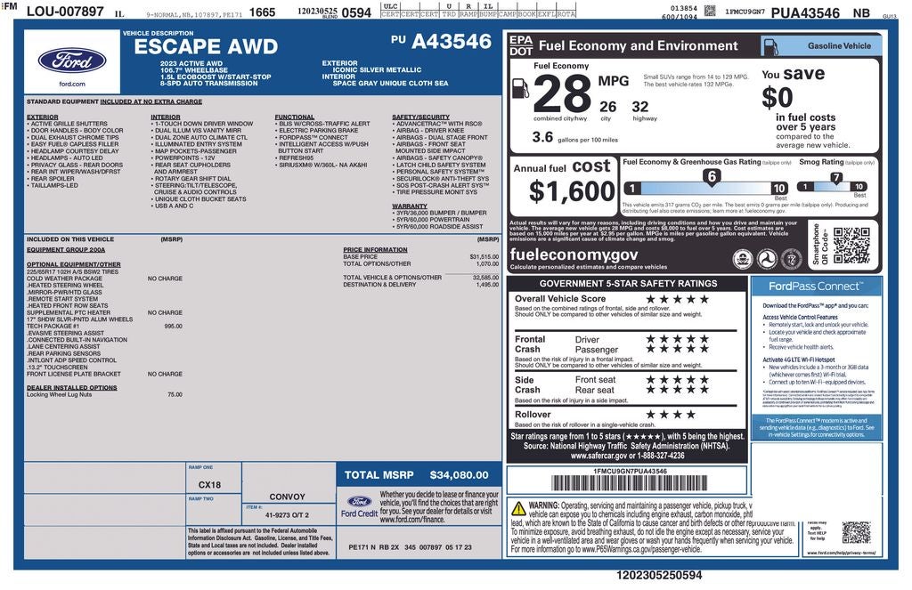 2023 Ford Escape Active