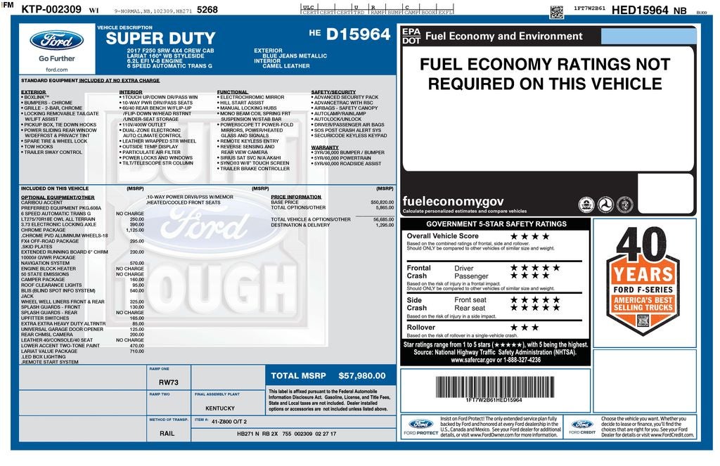 2017 Ford F-250SD Lariat