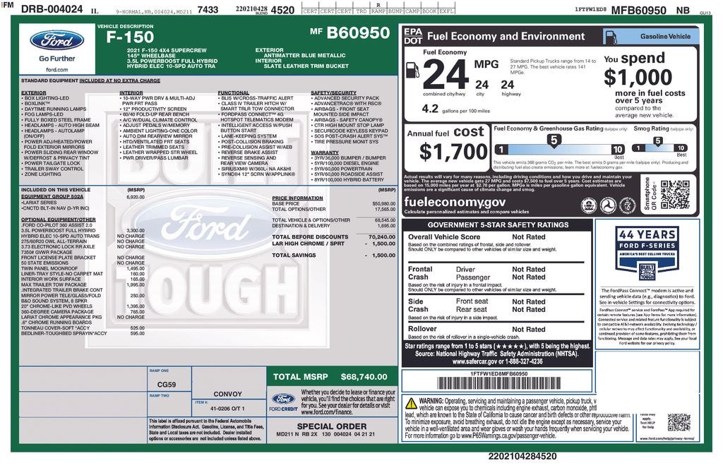 2021 Ford F-150 Lariat