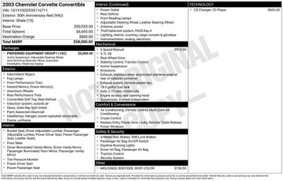 2003 Chevrolet Corvette Base