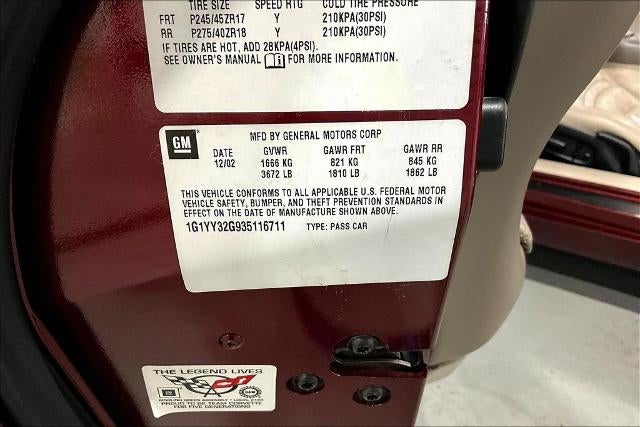 2003 Chevrolet Corvette Base
