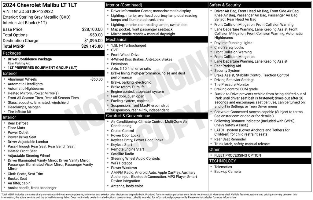 2024 Chevrolet Malibu LT 1LT