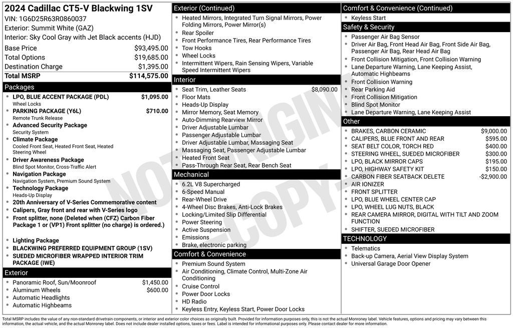2024 Cadillac CT5 V-Series
