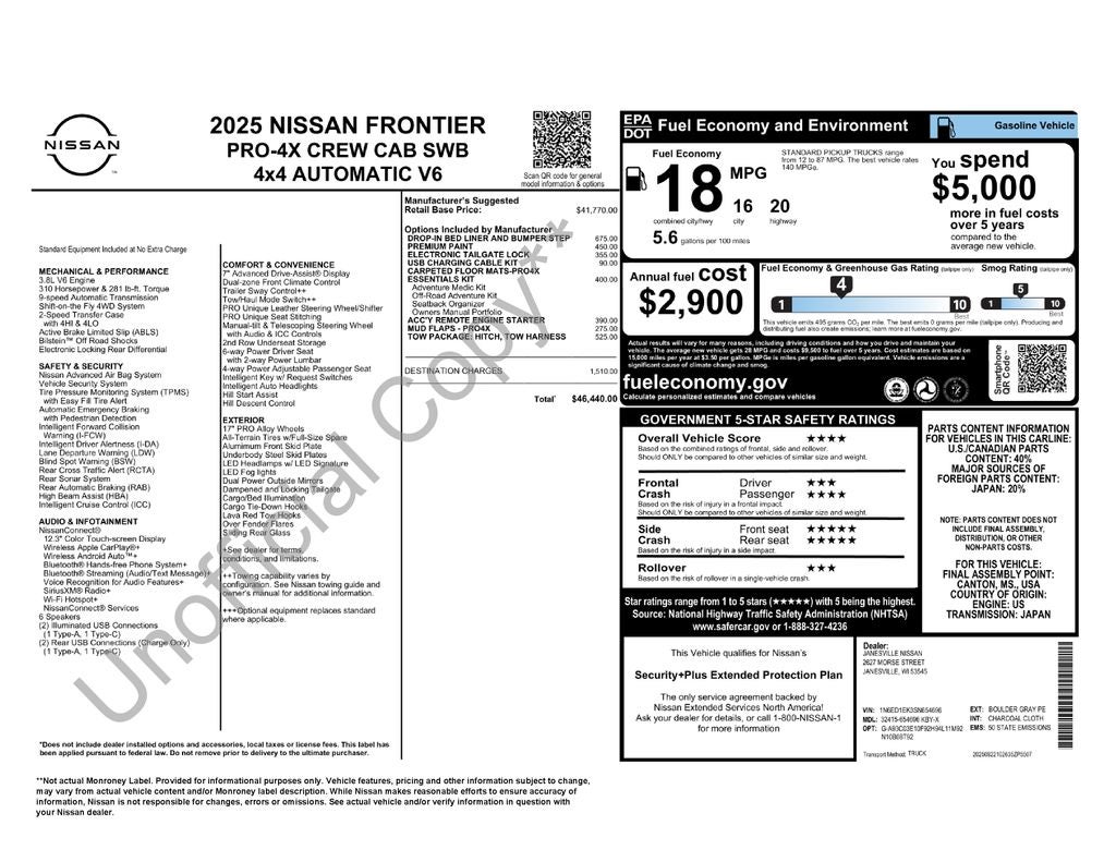 2025 Nissan Frontier PRO-4X