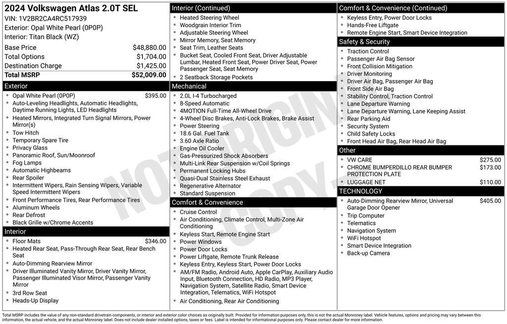2024 Volkswagen Atlas 2.0T SEL