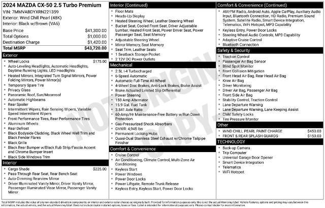 2024 Mazda Mazda CX-50 2.5 Turbo Premium Package