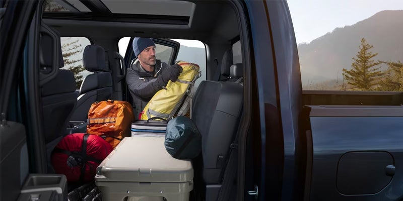 2024 Ford F-150 packed with luggage and camping gear